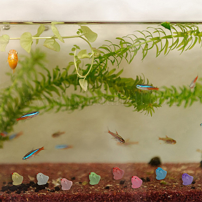 120 шт. 8-цветное светящееся украшение для демонстрации цыплят из смолы RESI-DC0001-29-1