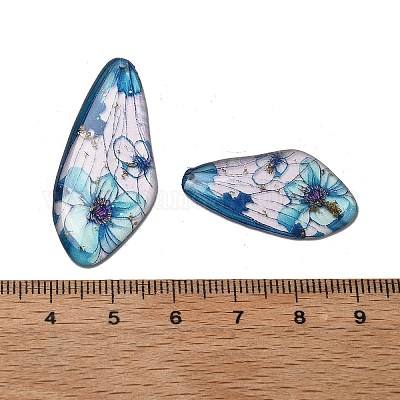 4 шт. подвески в виде крыльев бабочки из прозрачной эпоксидной смолы RESI-C057-07A-1