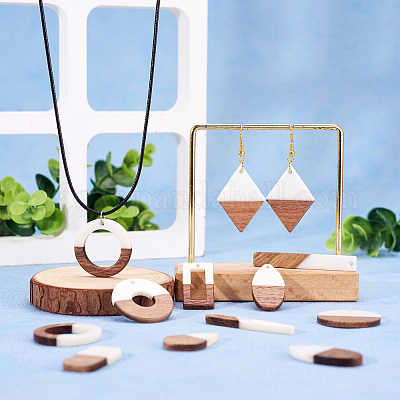 Подвески из смолы и дерева RESI-TA0001-11-1