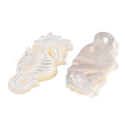 Резные подвески из натуральных белых ракушек SSHEL-C012-05-1