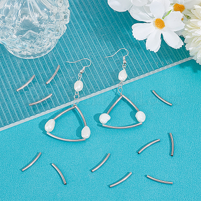 100 шт. трубчатые бусины из нержавеющей стали 304 STAS-UN0060-12-1