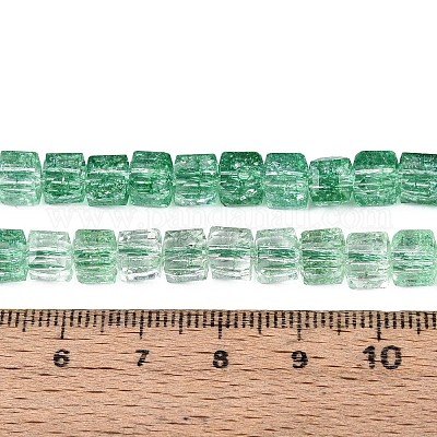 Хрустящие прозрачные стеклянные бусины нити GLAA-N062-6mm-03-1