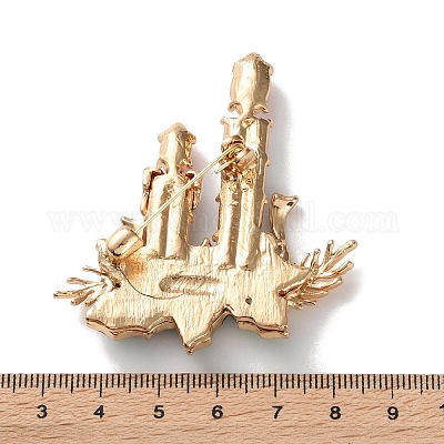 XGALBLA Spilla Natalizia Con Cristalli E Smalto: Accessorio Regalo Per Donne, Albero Di Natale