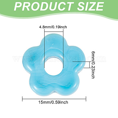 Европейские бусины лэмпворк ручной работы LAMP-GO0001-09-1