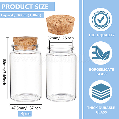 Пустая стеклянная бутылка AJEW-WH0470-43C-1