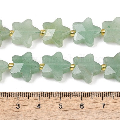 Естественный зеленый авантюрин бисер нитей G-P573-C06-01A-1