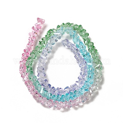 Прозрачные стеклянные бусины GLAA-H023-02G-1