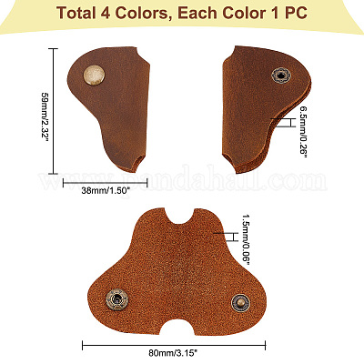 Ahademaker 4 шт. 4 цвета органайзеры из воловьей кожи&nbsp;AJEW-GA0004-76-1