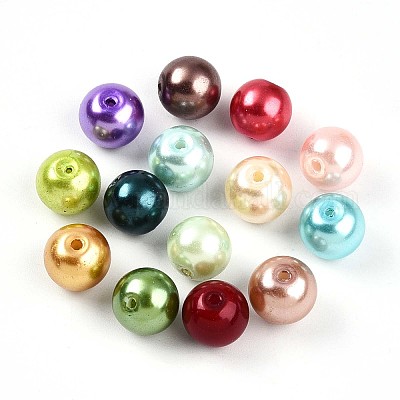 Для выпечки расписные жемчужные стеклянные жемчужные бусины HY-Q003-10mm-M01-1