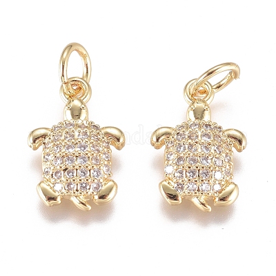 Латунные микро проложить кубического циркония подвески ZIRC-G168-47G-1
