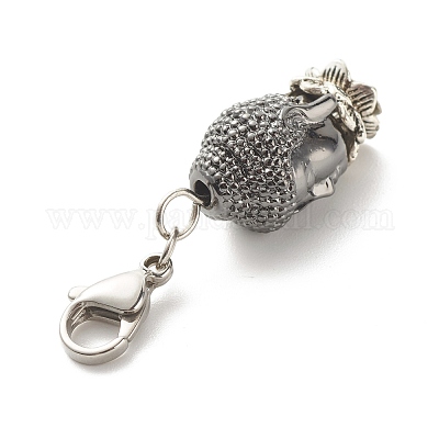 Латунные подвески в виде головы будды HJEW-JM00576-1