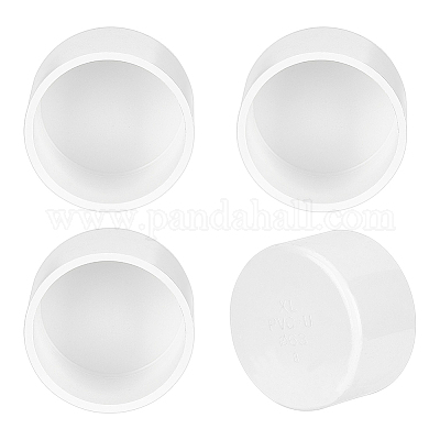 プラスチック製水道管エンドキャップ ホワイト 70x38mm 内径：63mmの