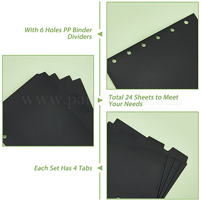 Разделители для переплета из полипропилена с 6 отверстием AJEW-WH0541-42A-1