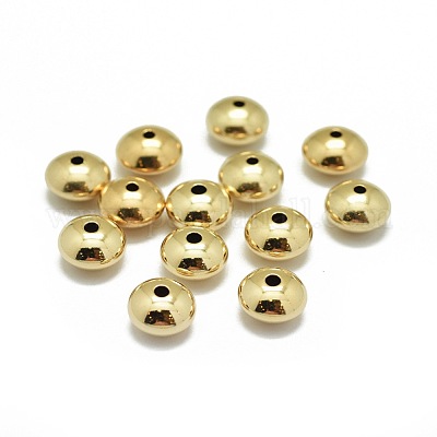 Yellow Gold Filled Spacer Beads 1 20 14K Gold Filled Cadmium Free Nickel Free Lead Free Flat Round 8x4.6mm Hole 1.5mm