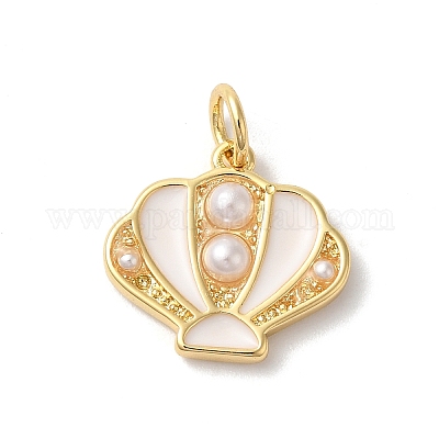 Подвески из латуни с эмалью в стойку KK-Z056-35G-01-1