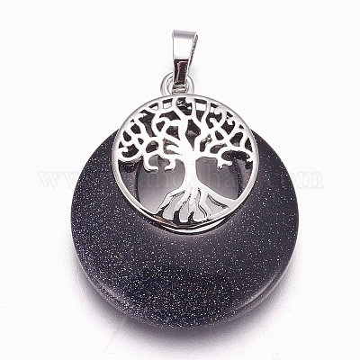 Синтетический синий авантюрин подвески G-F573-C02-1