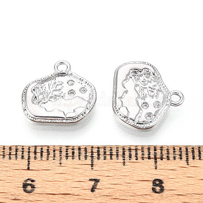 Латунные микропаве прозрачные кубические циркониевые подвески KK-N267-16P-1