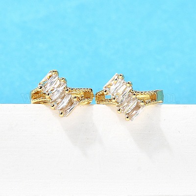 Латунные серьги обруча EJEW-S256-03C-G-1