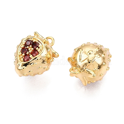 Латунные микропаве прозрачные кубические циркониевые подвески KK-T073-28G-1