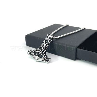 Мужские ожерелья с подвеской в виде молота викингов из нержавеющей стали EF3449-1