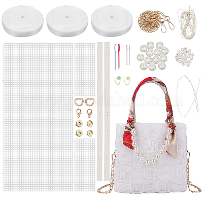 DIYのリボン編みの女性用ハンドバッグキット プラスチック メッシュ