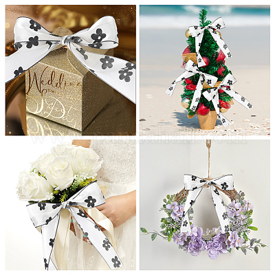 1 рулон полиэстеровых шифоновых лент с принтом OCOR-CY0002-35D-1