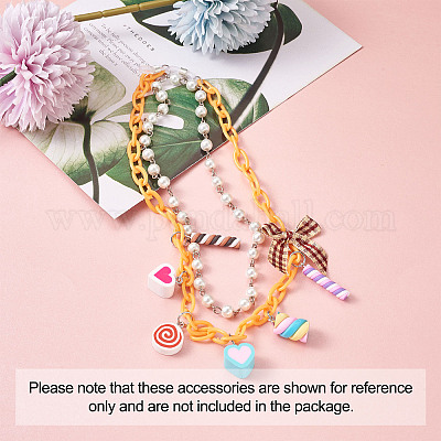 Кулоны из смолы и кулоны из полимерной глины ручной работы DIY-TA0008-75-1