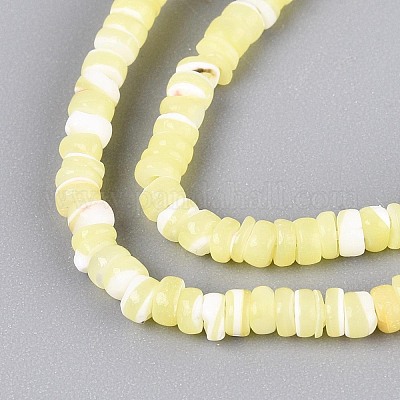 Нити бусин из натуральных трохоидных/трохус ракушек SSHEL-N040-21G-1