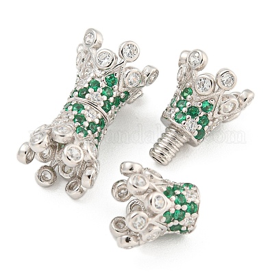 925 винтовая застежка из стерлингового серебра с микропаве из циркония STER-U001-01P-1