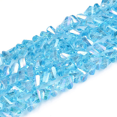 Гальванизируйте прозрачное стекло бисер нитей GLAA-N021-4mm-04-1