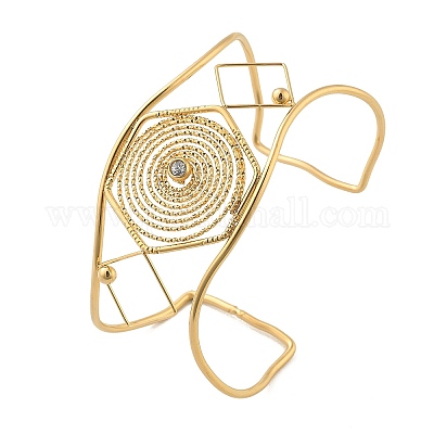 Браслеты-манжеты из нержавеющей стали 304 для женщин BJEW-Z091-06G-1