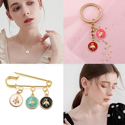 60шт 6 цвета сплава эмалевые подвески ENAM-CJ0002-49-1