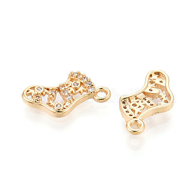 Латунные микро проложить кубического циркония подвески KK-N263-142A-G-1