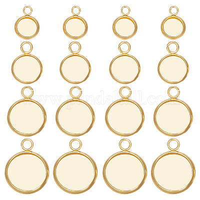 80 шт. 4 стиля подвески из нержавеющей стали 304 с кабошонами STAS-BBC0002-33-1