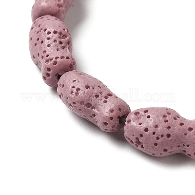 Бусы из натуральной лавы&nbsp;G-U007-01C-1