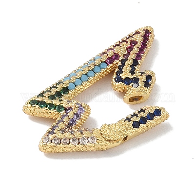 Стойки обшивки латунные микро проложить кубического циркония Twister застежками KK-NH0002-15G-02-1