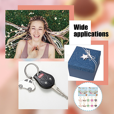 Подвесные маркеры петель из сплава эмали HJEW-AB00262-1