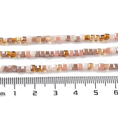 Градиент цвета гальваника стеклянные бусины нити GLAA-E042-05-B06-1