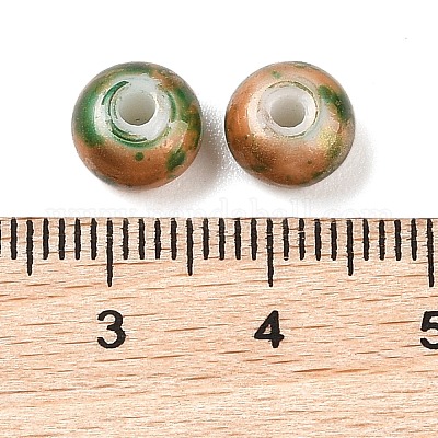 Непрозрачные с напылением стеклянные бусины GLAA-G118-01T-1