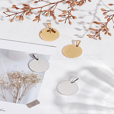 4 шт. подвески из нержавеющей стали 201 двух цветов STAS-LP0002-45-1