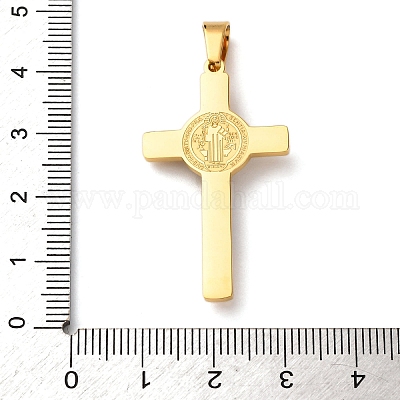 Подвески-кресты Иисуса из нержавеющей стали 304 STAS-F323-12PG-1