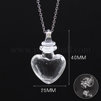 Heart in hotsell a bottle necklace