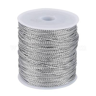 4 Roll 1mm Polyester Metallic Braided Cord Craft Beading Jewelry Threads String 