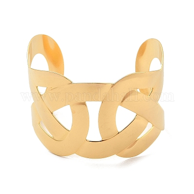 Браслеты-манжеты из нержавеющей стали 304 BJEW-A023-05G-1