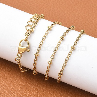 Ожерелья из нержавеющей стали 304 с вакуумным покрытием pvd X-NJEW-E080-14G-1