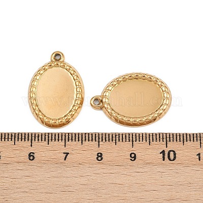 Оправы для подвесок из нержавеющей стали 304 в виде кабошонов STAS-L303-35G-1