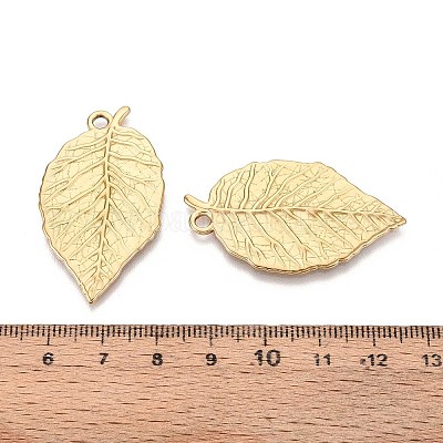 Подвески в форме листьев из нержавеющей стали 304 STAS-T067-37G-1