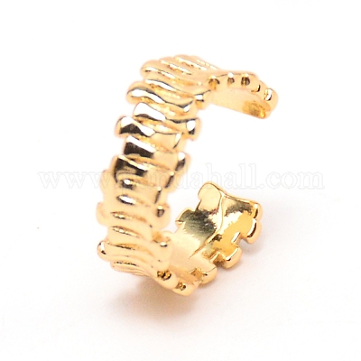 Фактурные серьги-каффы из латуни EJEW-TAC0010-002-1