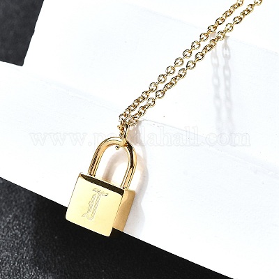 Ожерелья с подвесками из нержавеющей стали 304 Rolo NJEW-S444-01G-09-1