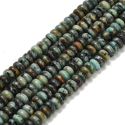 Бусы натуральная африканская бирюза (яшма) G-L635-A40-4x2mm-1